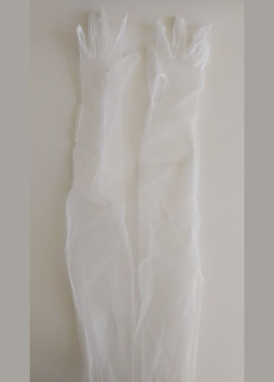 Фатинові довгі рукавички однотонні No Brand (313286131)