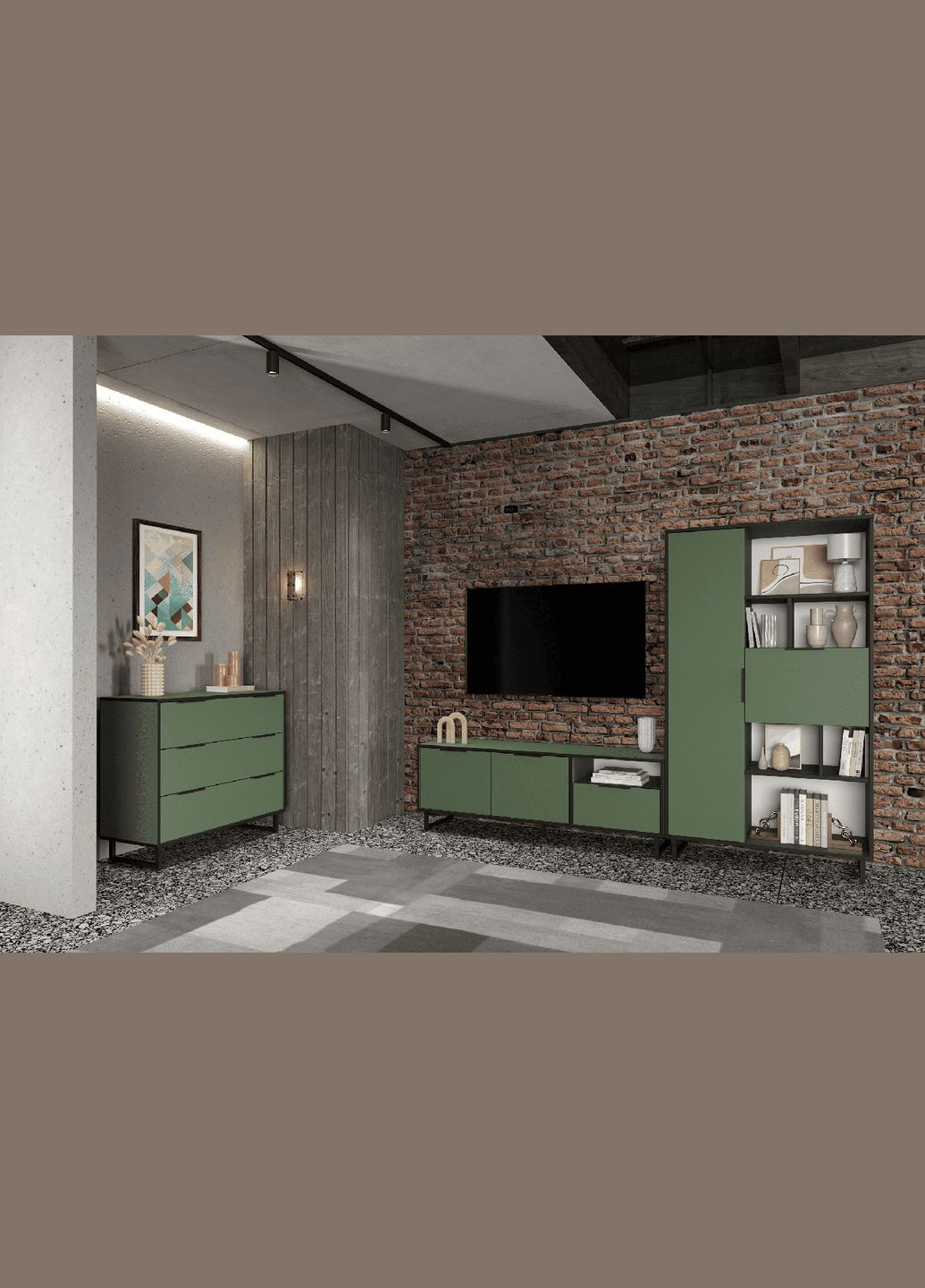 Комод с тремя ящиками на ножках от F-0008 MORELI (338257534)