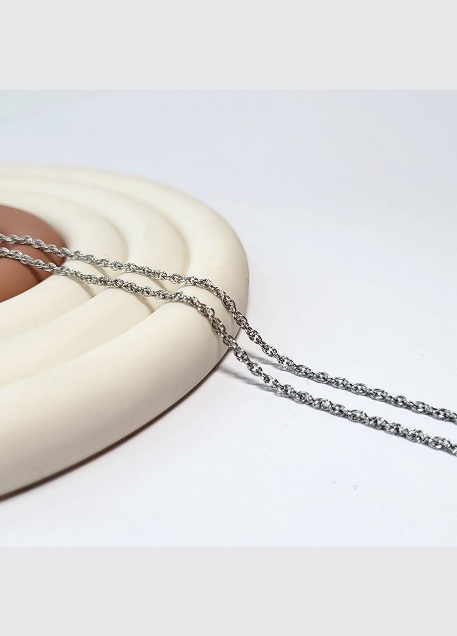 Серебряная Цепочка цепь Жгут см серебро 925 пробы Родированное 2.30г 803р2/40 No Brand (306854430)