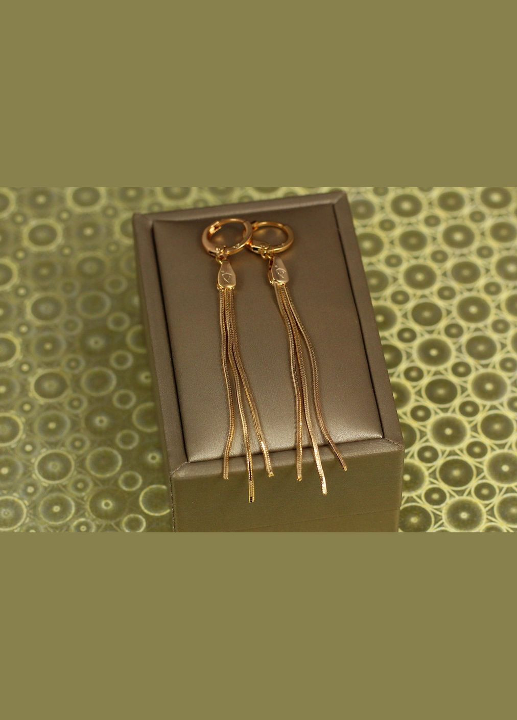 Сережки позначки основа на колечку 7.5 см золотисті Xuping Jewelry (316433972)