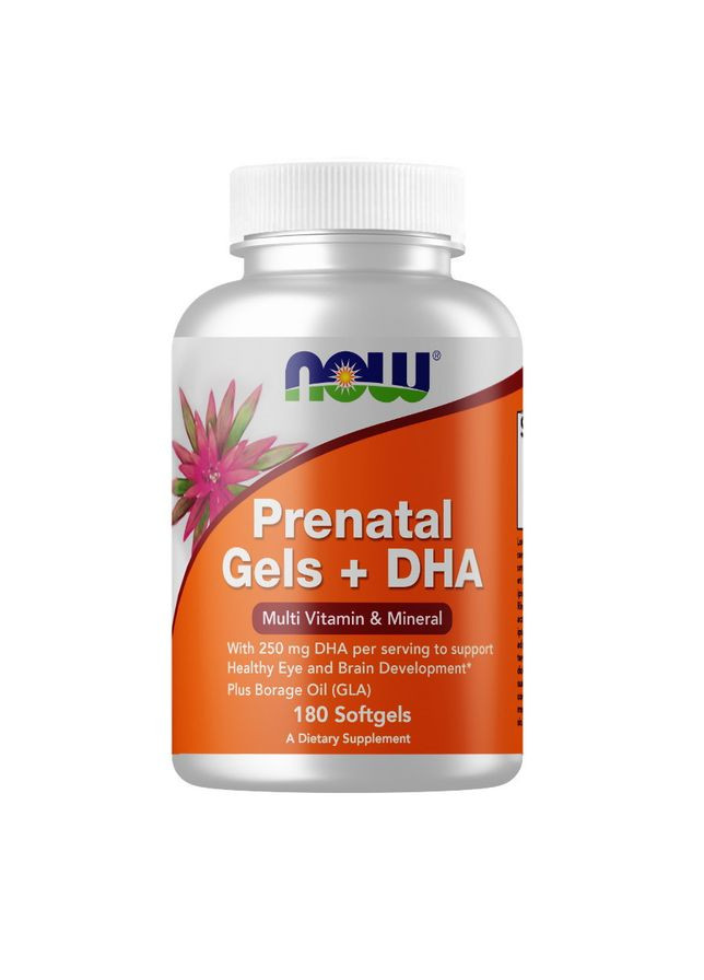 Витамины и минералы Prenatal Gels with DHA, 180 капсул Now (333974411)