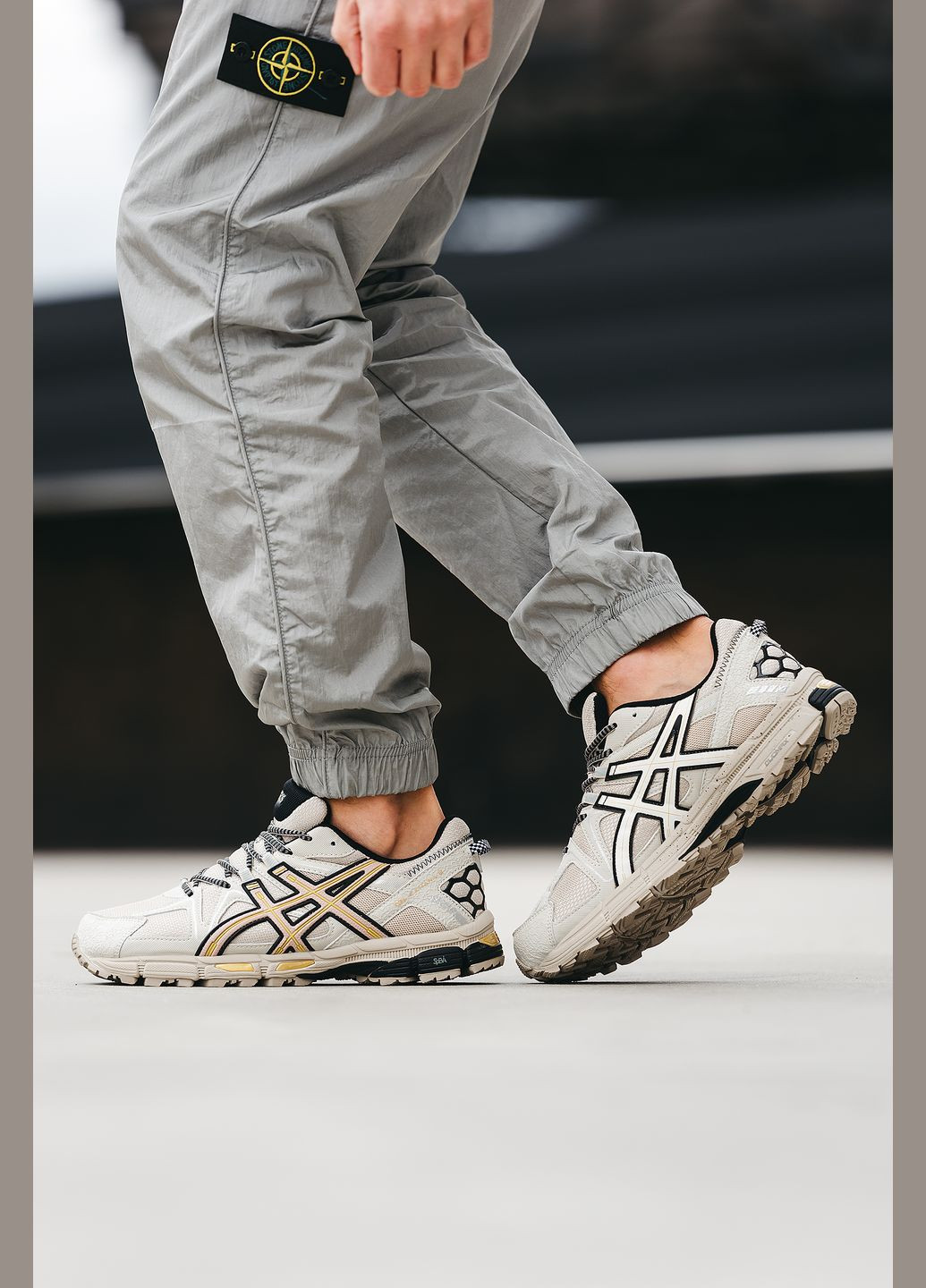 Бежеві всесезон кросівки чоловічі і жіночі asics gel-kahana 8 beige | асікс гель-кахана 8 бежевий No Brand