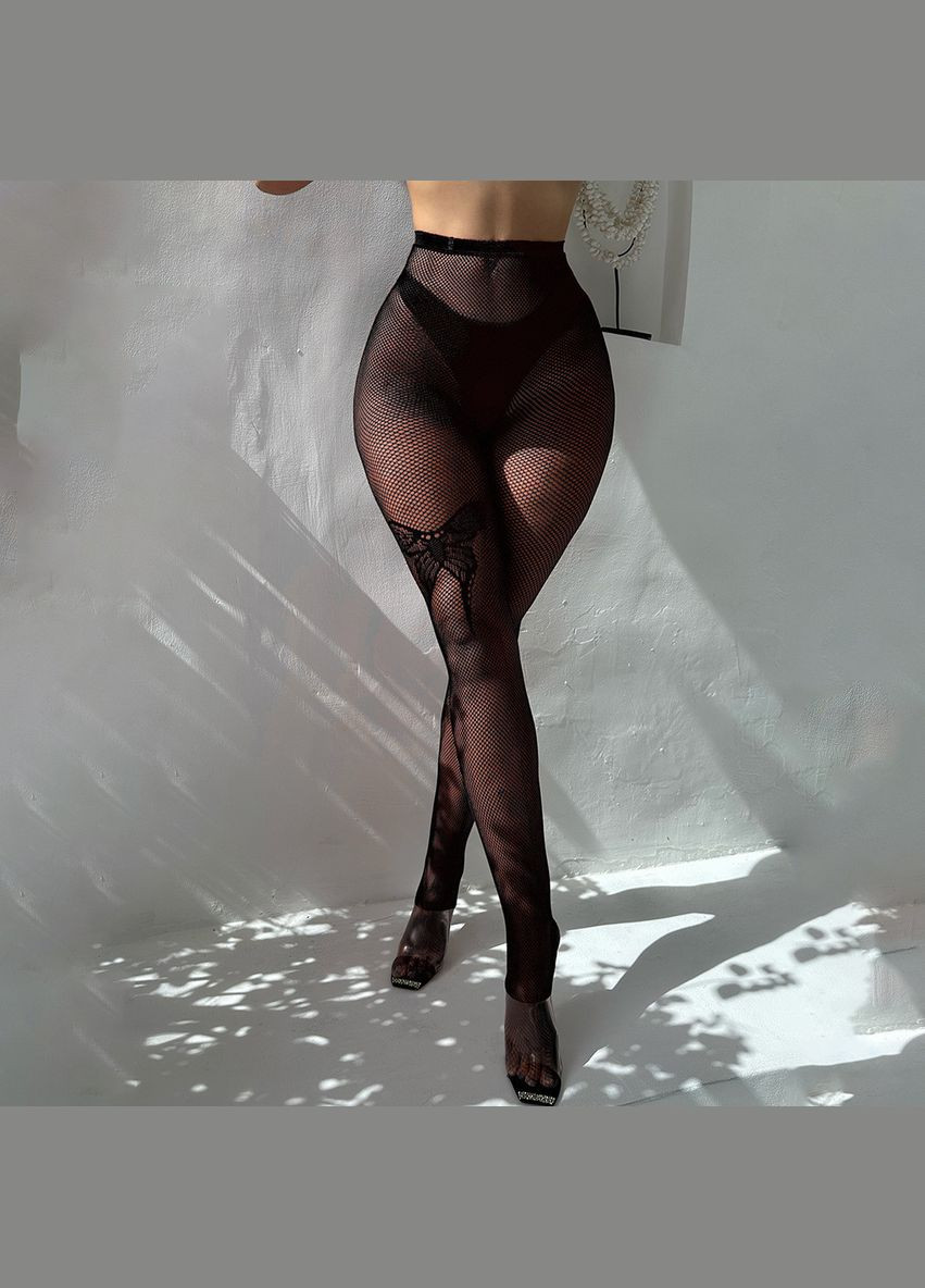 Жіночі колготки в сіточку One Size чорний(1-203) No Brand (311222812)