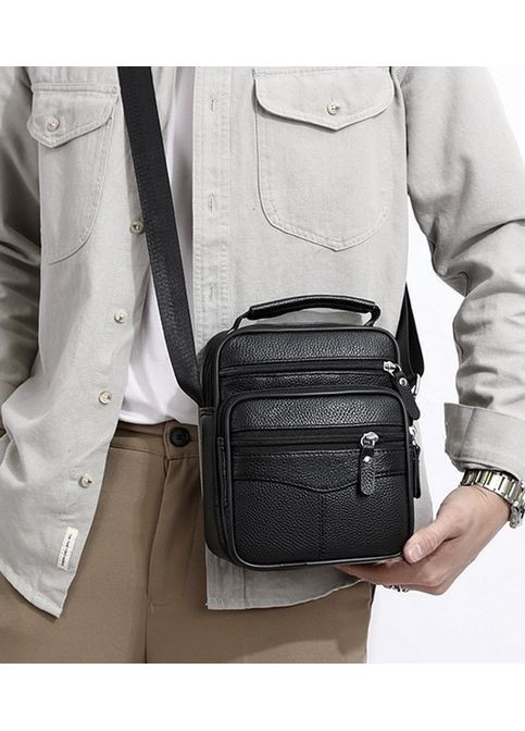 Мужская сумка-барсетка кожаная черная 75003 Tiding Bag (341309327)