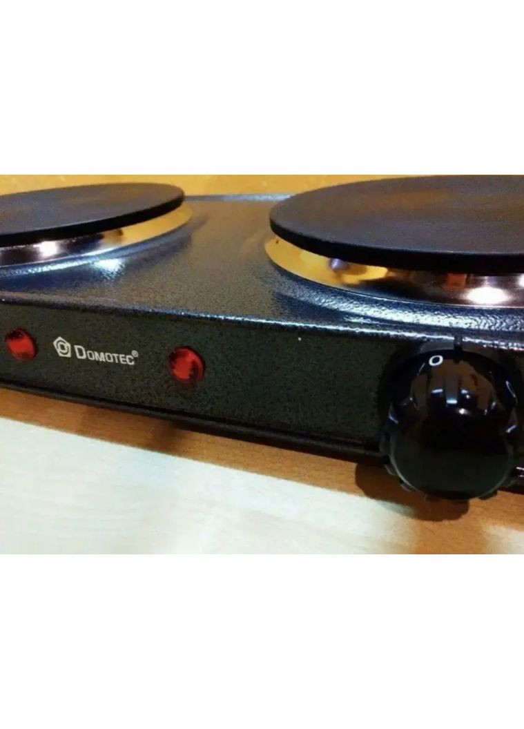 Электроплита MS-5822 — дисковая настольная плита на 2 конфорки, 2000 Вт Domotec (363831212)