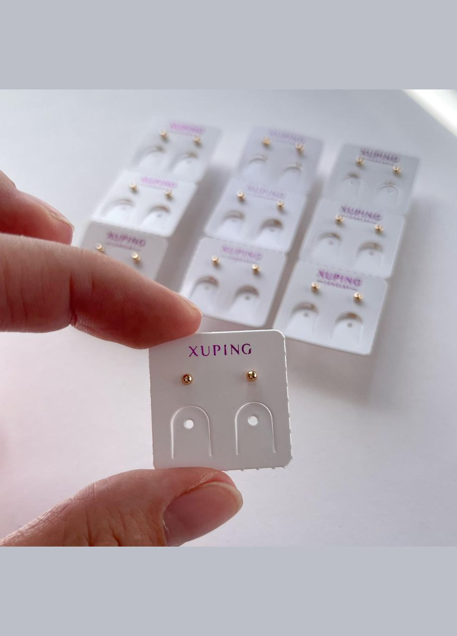 Сережки позолота Xuping Гвоздики пусети Золото 2 мм S15137 Xuping Jewelry (328943395)