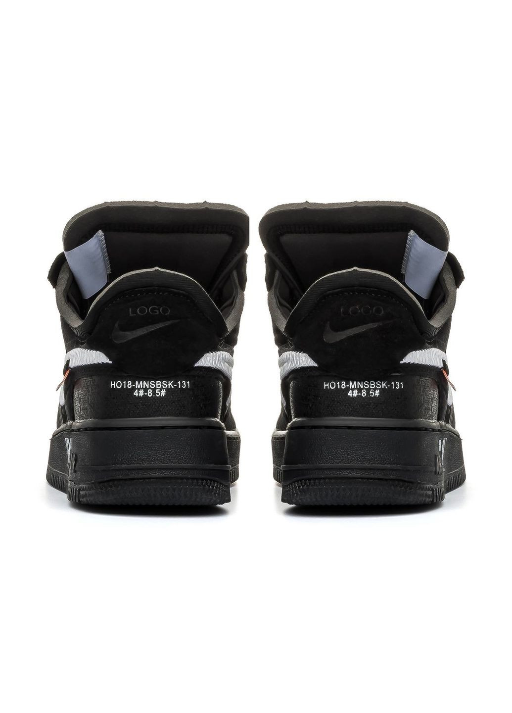 Чорні Осінні кросівки чоловічі x off white 1 low black вьетнам Nike Air Force