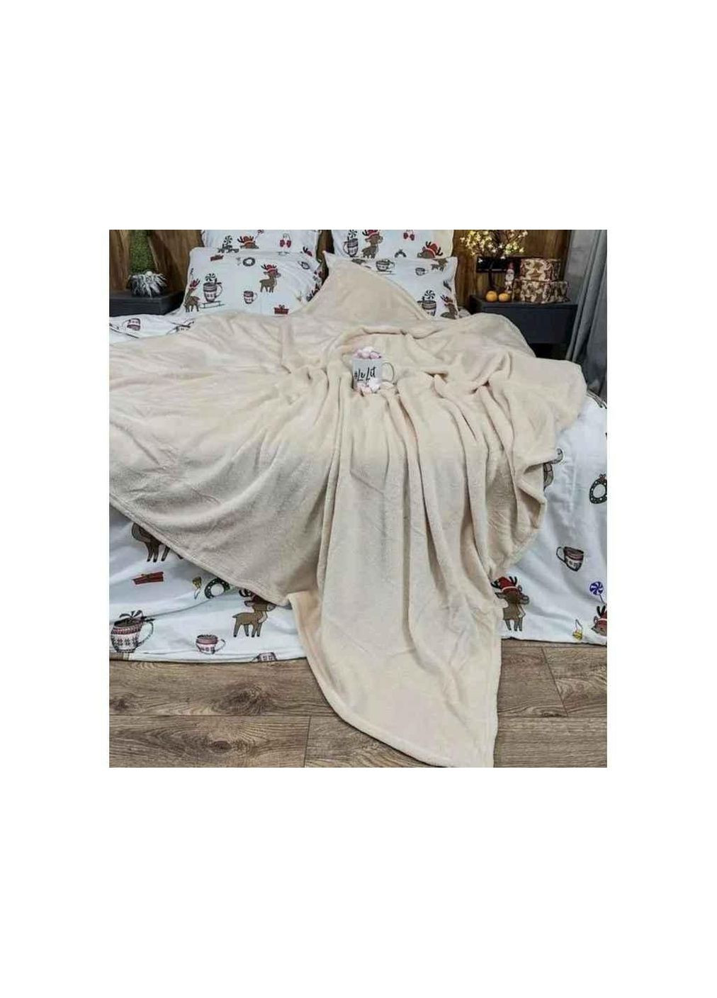 Плед 150*200 вельсофт бежевий ТМ Lelit (311955195)