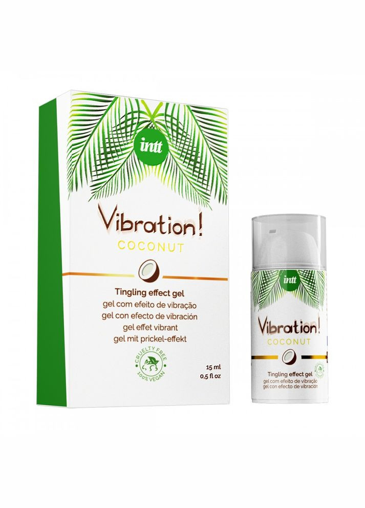 Рідкий вібратор Vibration Coconut NEW 100% Vegan 15 мл Intt (297134616)