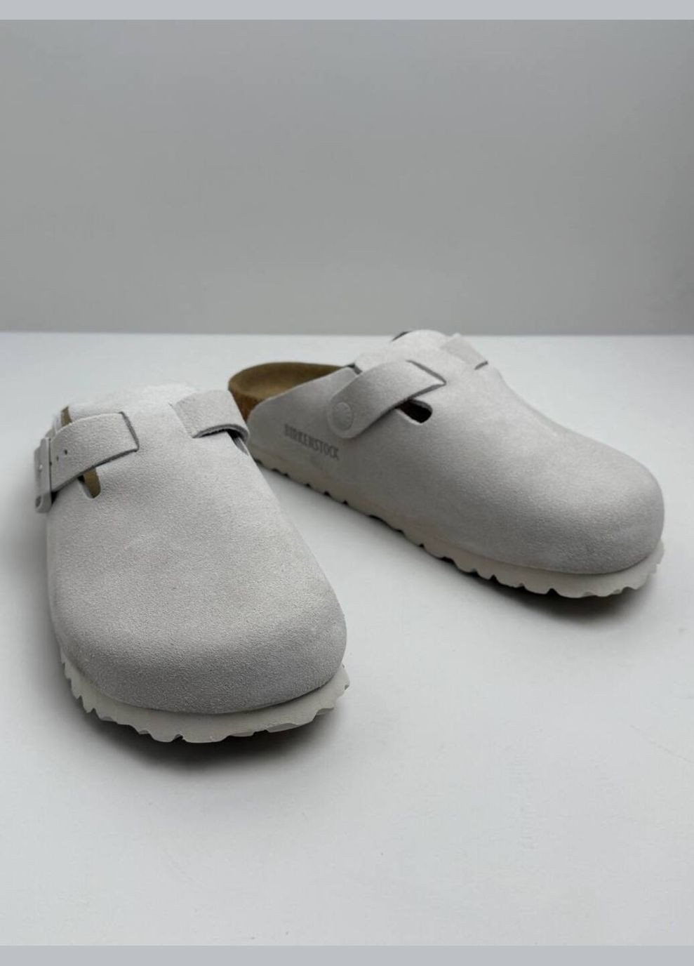 Замшевые шлепанцы клоги Биркеншток Boston Birken Sb (347624229)