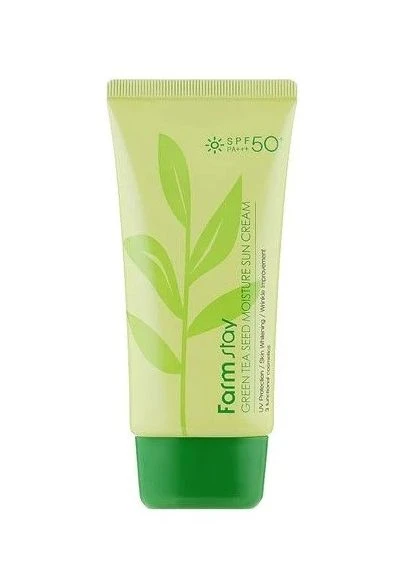 Увлажняющий солнцезащитный крем для лица Green Tea Seed Moisture Sun Cream SPF 50+/PA+++, 70 мл FarmStay (376842026)