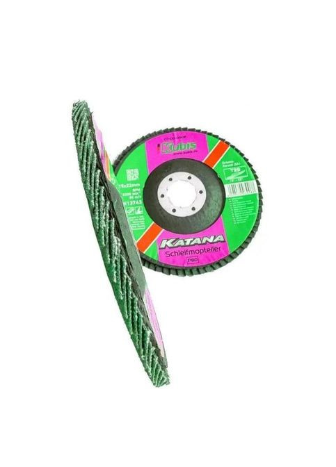 Круг лепестковый торцевой конический Т29 Р80, 125*22 мм, Zirconia KATANA Kubis (363054517)