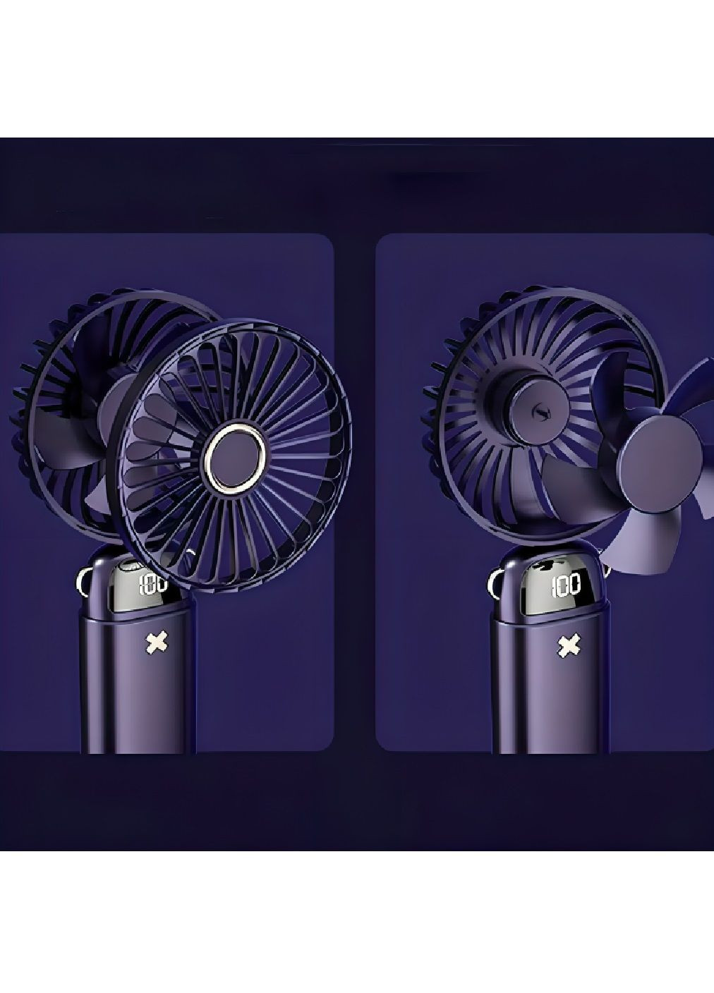 Мини аккумуляторный вентилятор с подставкой для телефона регулировкой скорости функцией наклона 6000 мАч (480165-Prob) Синий Unbranded (330171172)