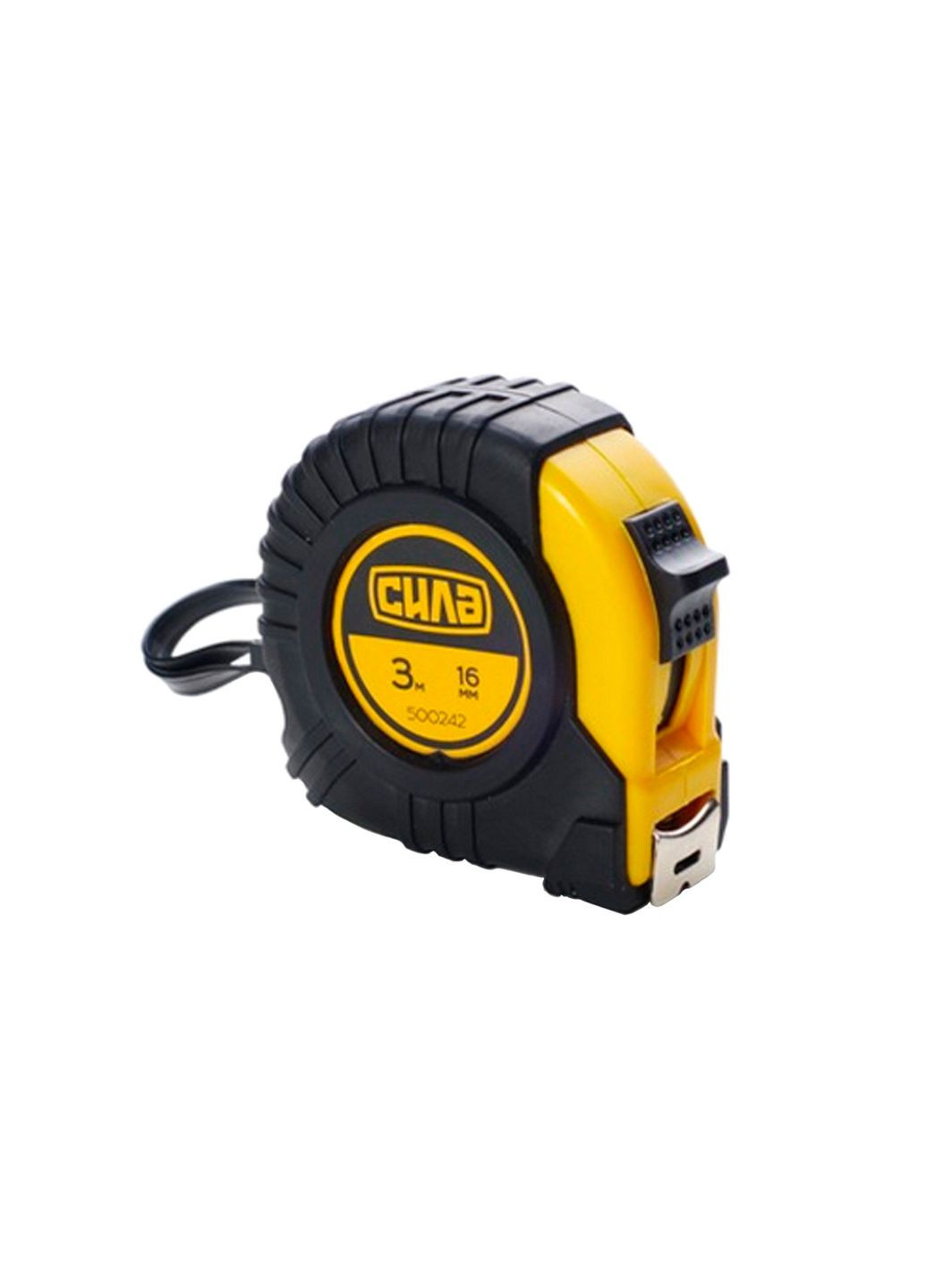 Рулетка измерительная 3 м для точных измерений металлическая 16 мм обрезиненная Сила (332203289)