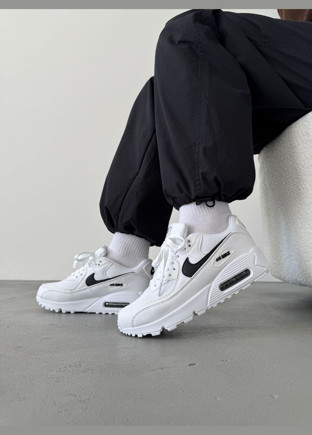 Кросівки жіночі і чоловічі Nike Air Max 90 white | Найк Аір Макс 90 білі No Brand білі демісезони (316231457)
