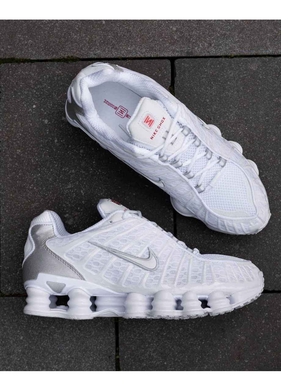 Білі Осінні кросівки чоловічі nike shox tl white найк шокс тл No Brand