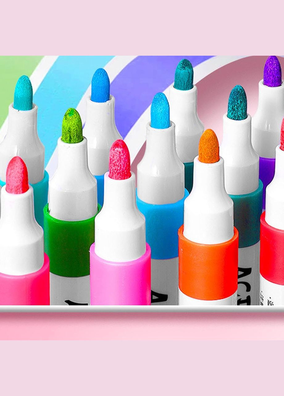 Набор акриловых маркеров, 36 цветов, художественные маркеры для творчества и детских раскрасок. No Brand (344573479)