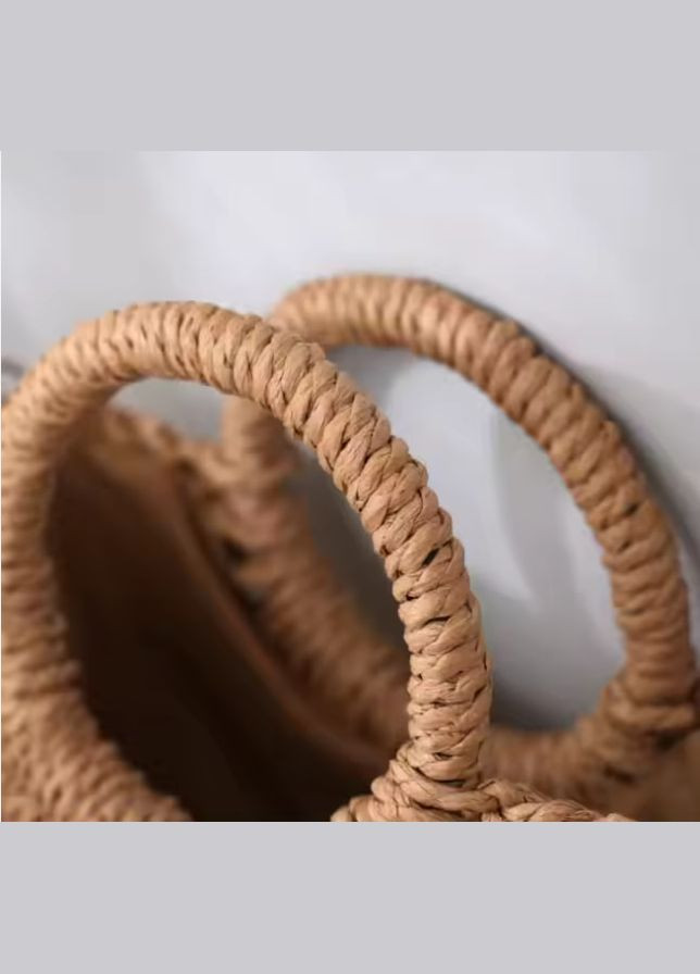 Плетеная сумка женская, молочная No Brand (342324280)