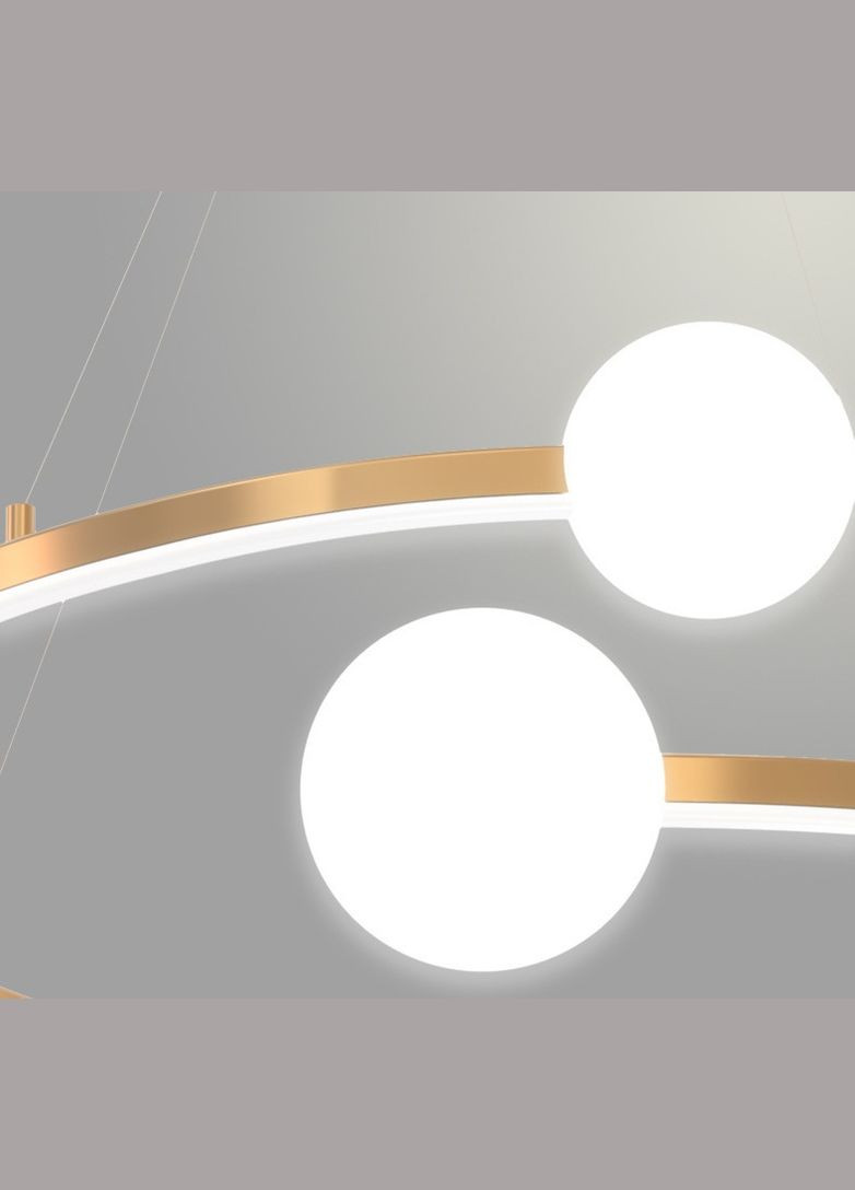 Люстра світлодіодна підвісна LED світильник для квартири на стелю лед 26816 Латунь 40-150х50х55 см. Sunnysky (364496354)