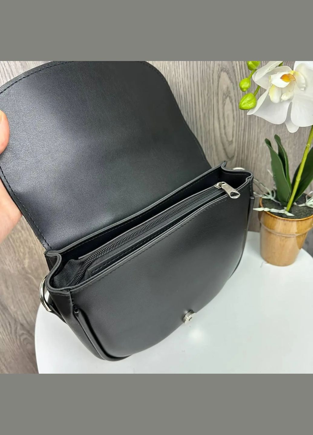 Чорна жіноча сумка клатч замшева PTR No Brand (317763160)