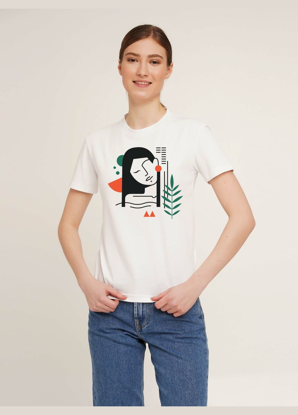 Футболка с принтом женская P-WB02360 Белый shop (2000990588777) LAWA - (315964476)