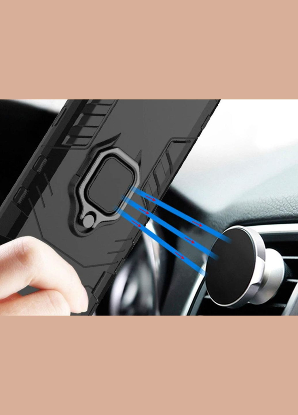 Чехол бампер Ring Armor для телефона Samsung Galaxy A25 5G (SM-A256) - Black Primolux (332994224)