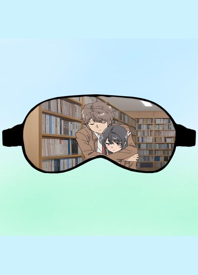 Маска для сна Аниме Этот глупый свин не понимает мечту девочки кролика #0008 черная No Brand (315045393)