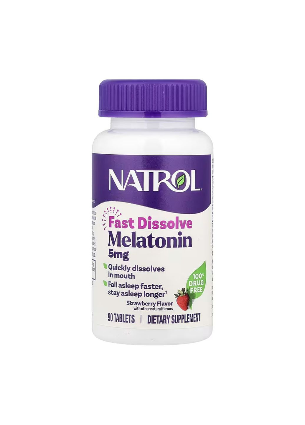 Мелатонин 5мг 90 таблеток Melatonin для нормализации сна и бодрствования добавка для сна Natrol (368986433)