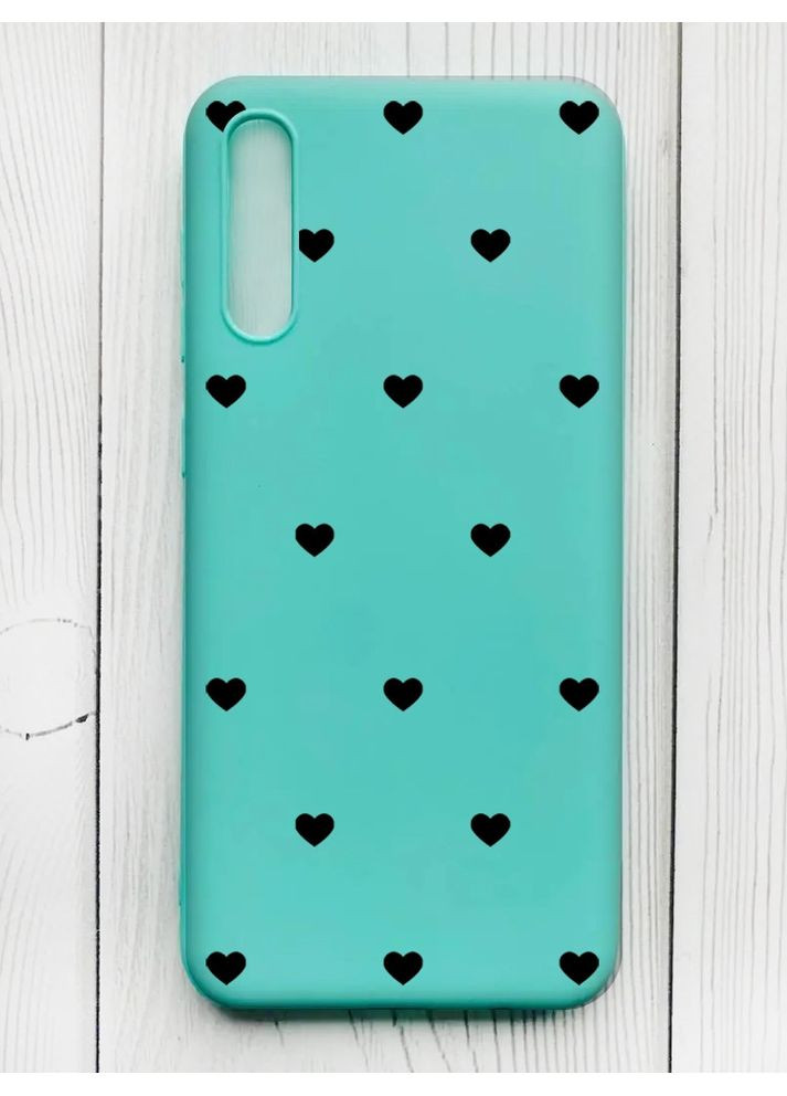 Матовый чехол на Samsung Galaxy A50 (2019) A505/A30s Сердечка черные (принт 402) Creative (355392517)