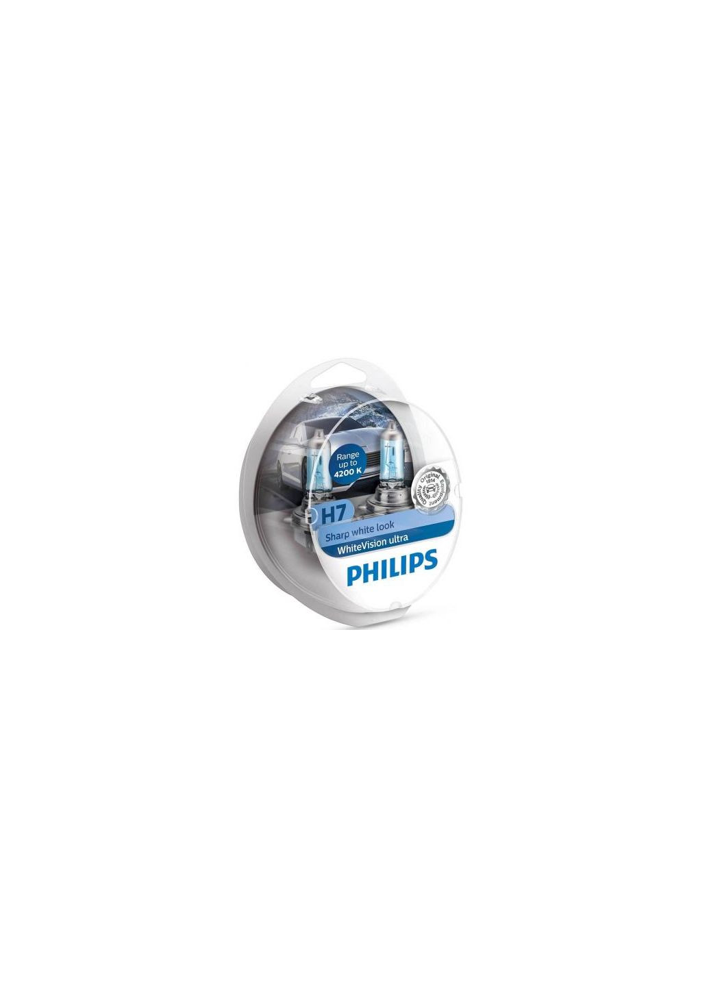 Автолампа (12972WVUSM) Philips h7 whitevision ultra +60% 2шт (276532410)