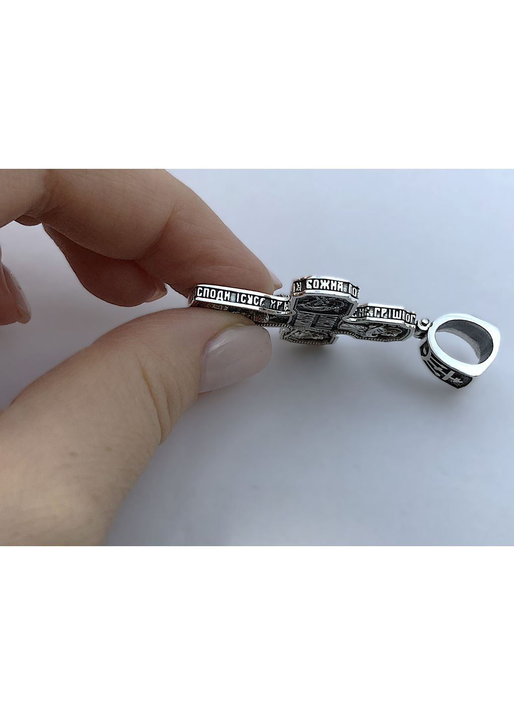 Комплект! Мужская серебряная цепь Рамзес и мужской серебряный крестик 17г DeLoS (370798588)