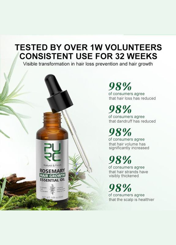 Масло для волос розмариновое с имбирем PURC (324413957)