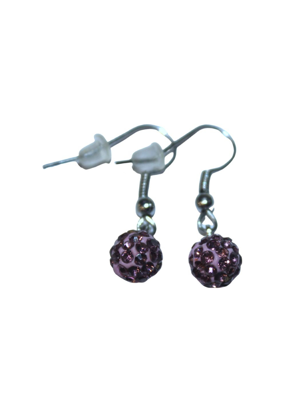 Сережки со стразами Шамбала сиреневые 2шт/Ø7мм FROM FACTORY TXF (335396306)