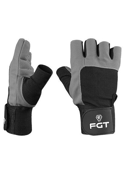Рукавички атлетичні Gold Gym, шкіра, сіро-чорний, розмір XL FGT (362445373)