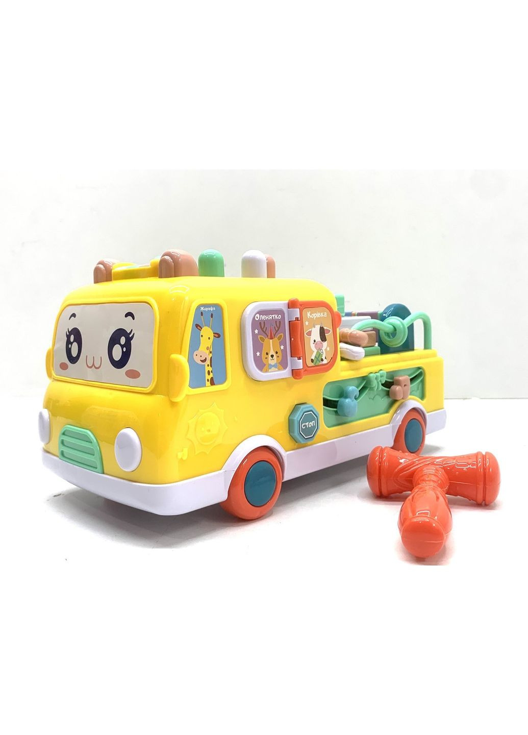 Автобус интерактивный украинское озвучивание сказки песни стихи мини игры Желтый (TK-32602) TK Group (301422254)
