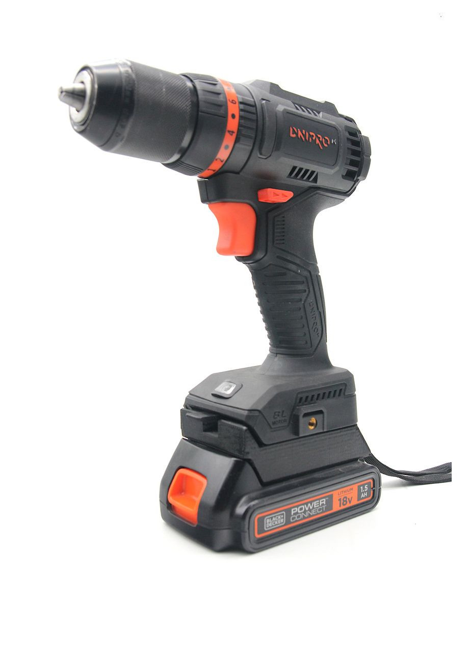Переходник из аккумулятора Black&Decker на инструмент DniproM No Brand (365797422)