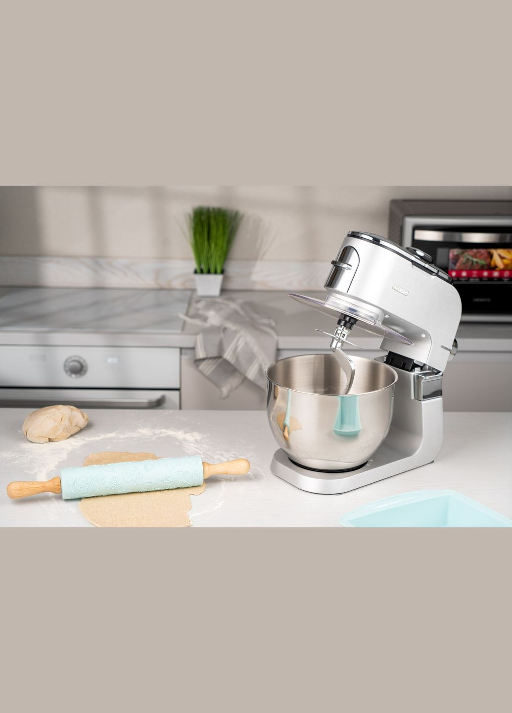 Кухонна машина 1500Вт, чаша-метал, корпус-метал, насадок-10, сріблясто-сірий Ardesto (342113970)