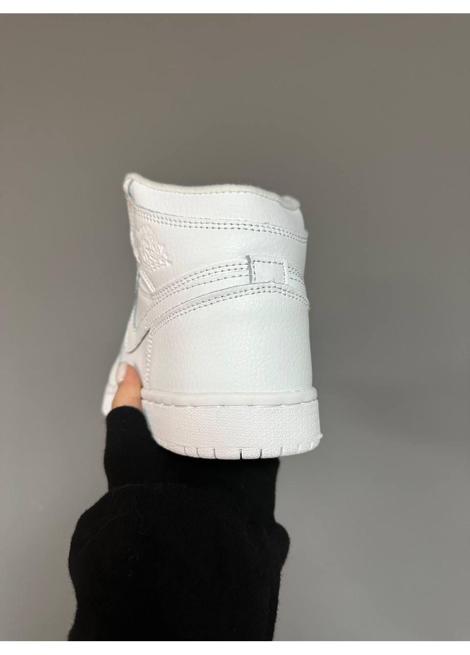 КРОСІВКИ ЖІНОЧІ NIKE AIR JORDAN 1 HIGH WHITE FUR НАЙК АІР ДЖОРДАН No Brand білі зими (367172913)