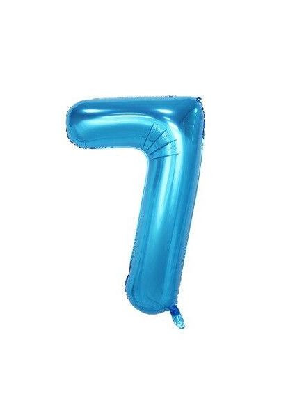 Фольгована кулька Цифра 7, SLIM, синя, 101 см No Brand (302314069)