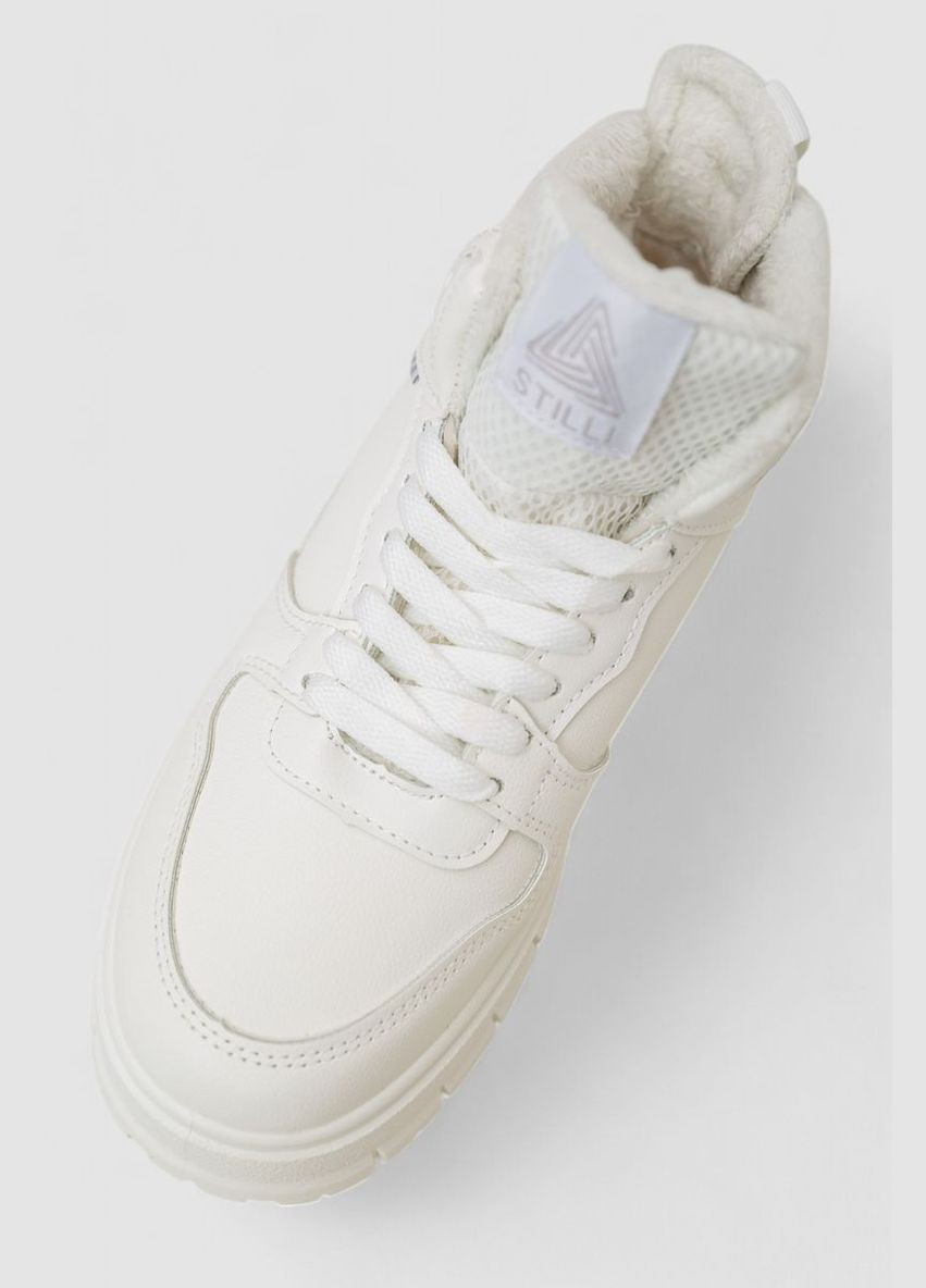 Кроссовки женские на меху,, 248RMB09 Stilli белые всесезоны (313292346)