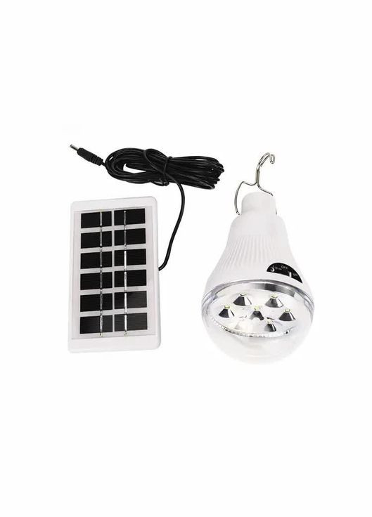 Лампа светодиодная аккумуляторная CL-028 с солнечной панелью 10 Вт 5600 K 6В Led Solar Emergency Bulb VHG (334305075)