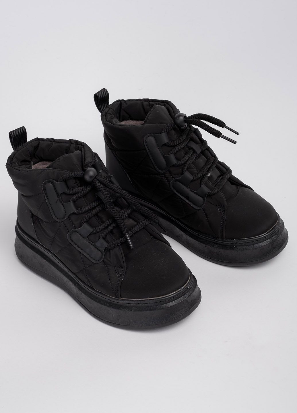 Черные дутые ботинки женские 341782 Power