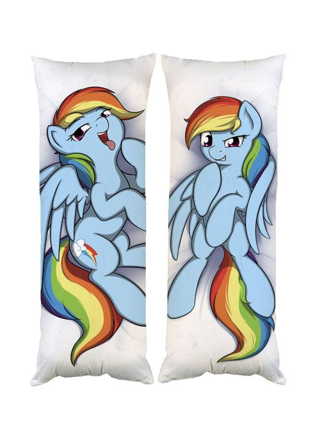 Подушка дакімакура Май Літл Поні Веселка декоративна ростова подушка для обіймання двостороння No Brand (329432105)