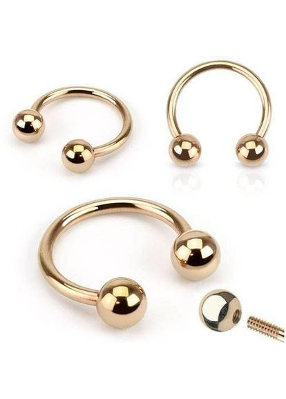 Циркуляр (підкова) із сталі GRH-141255 сережки для септуму носа, хелікса вуха, трагуса, брови, губи (1,6мм 12мм) Spikes (333342377)