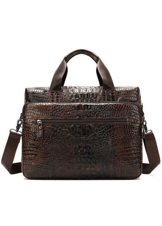 Сумка для ноутбука з тисненням під рептилію 14719 Коричнева Vintage (329147564)