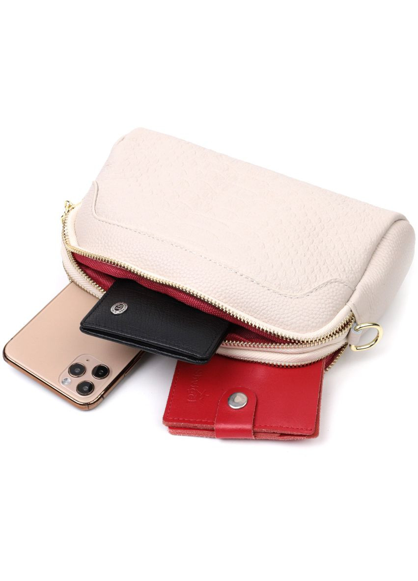 Сумка через плече жіноча на два відділення шкіряна 22357 Vintage (302008033)