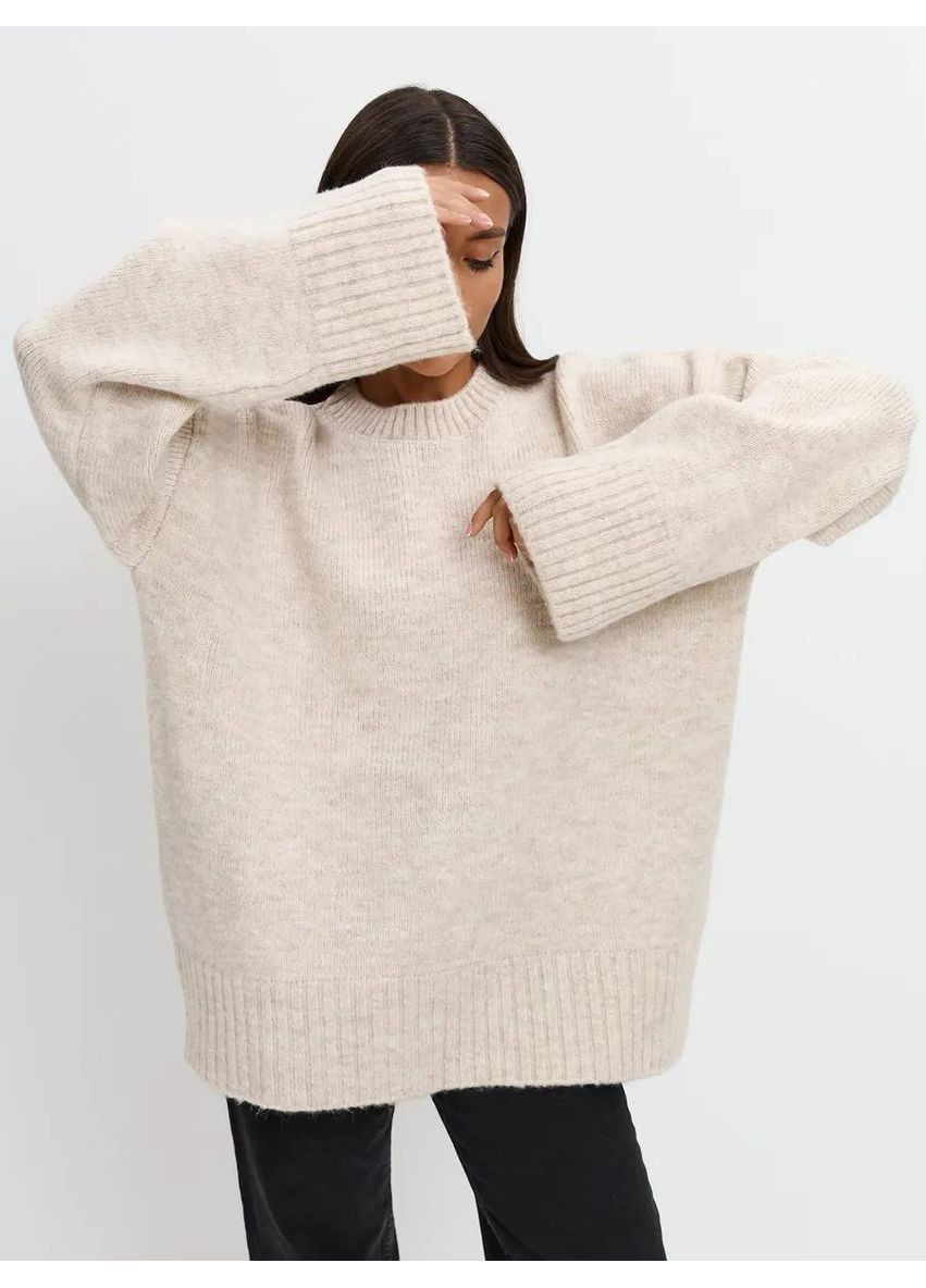 Молочний демісезонний светр універсальний – замір в описі GD/GL Модний простір