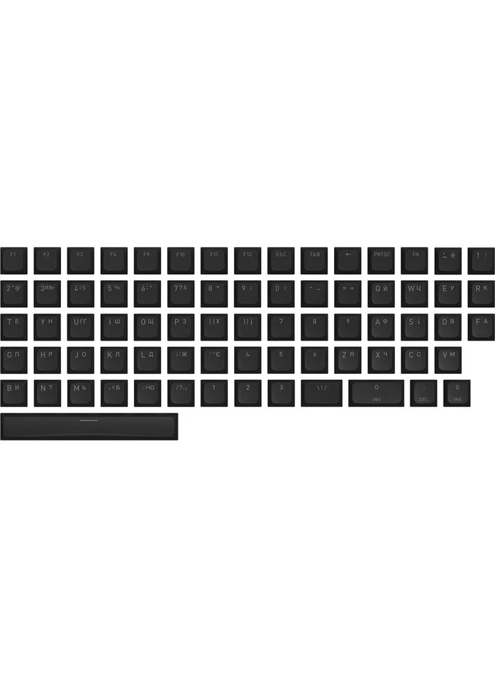 Набір кейкапів OMA profile PBT keycap set black US/UA A-part ANSI/ISO (HTS500) Hator (392368268)