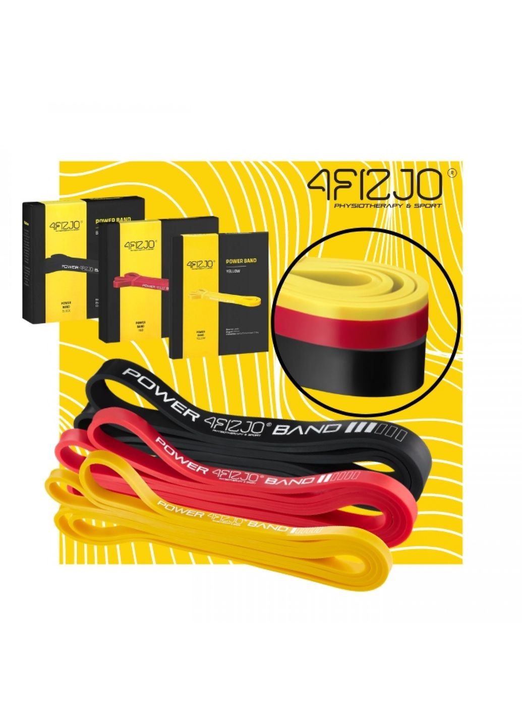 Эспандер-петля Power Band 2-17 кг резина для фитнеса и спорта, набор 3 шт Mix (P-5907222931837) 4FIZJO (301671737)