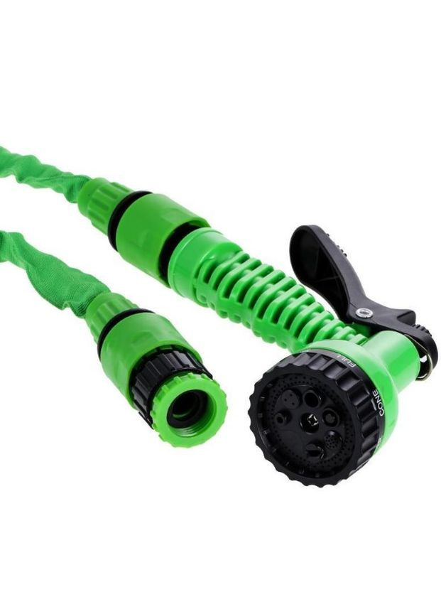 Шланг для поливу зелений саморозтягується з розпилювачем 45м (1756374635) Magic Hose (329909887)